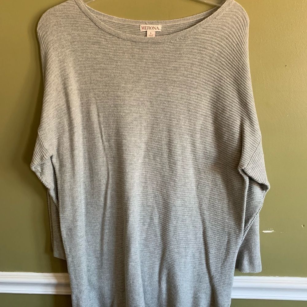 Merona Gray Sweater Size Large